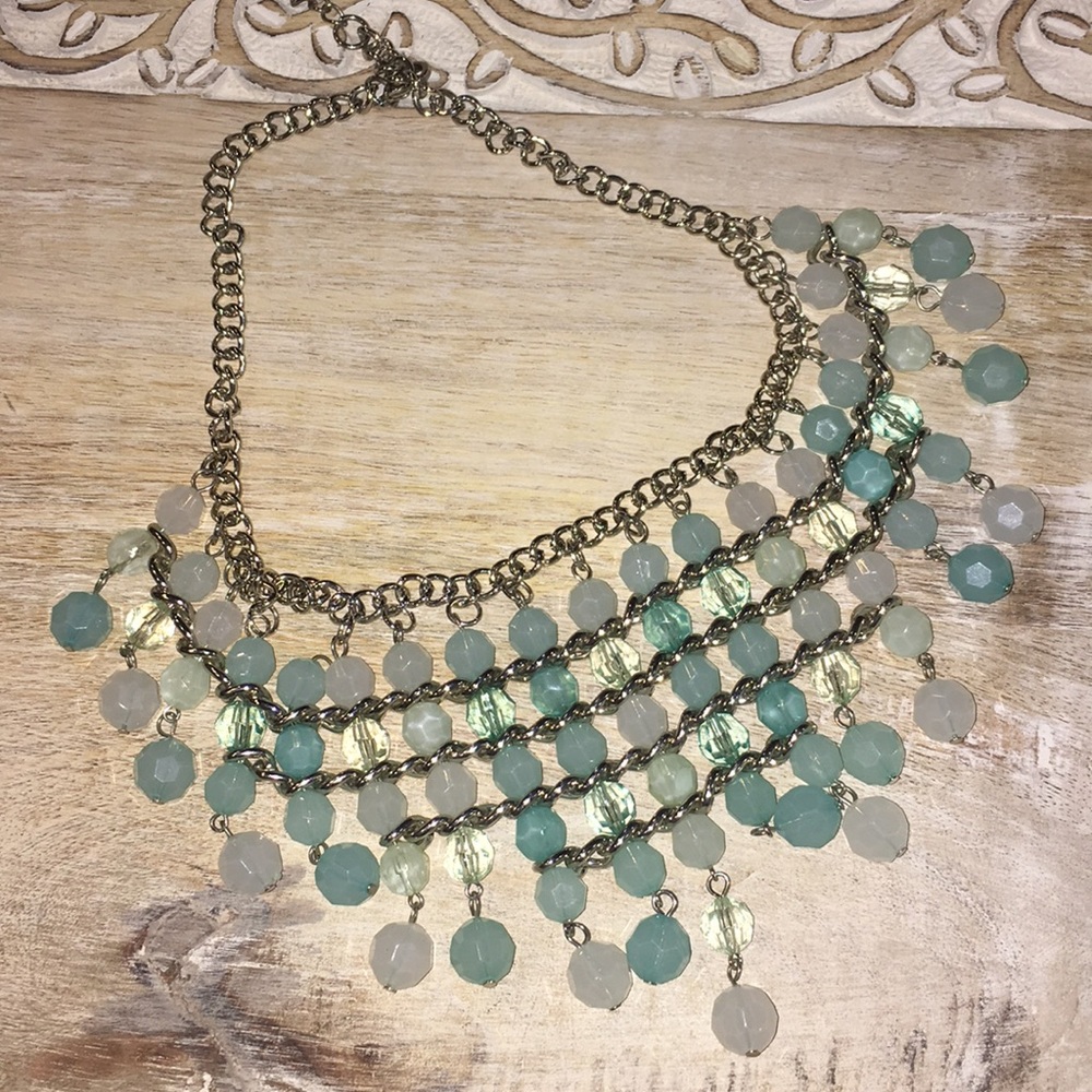 Beautiful shades of blue 16” adjustable necklace🌊